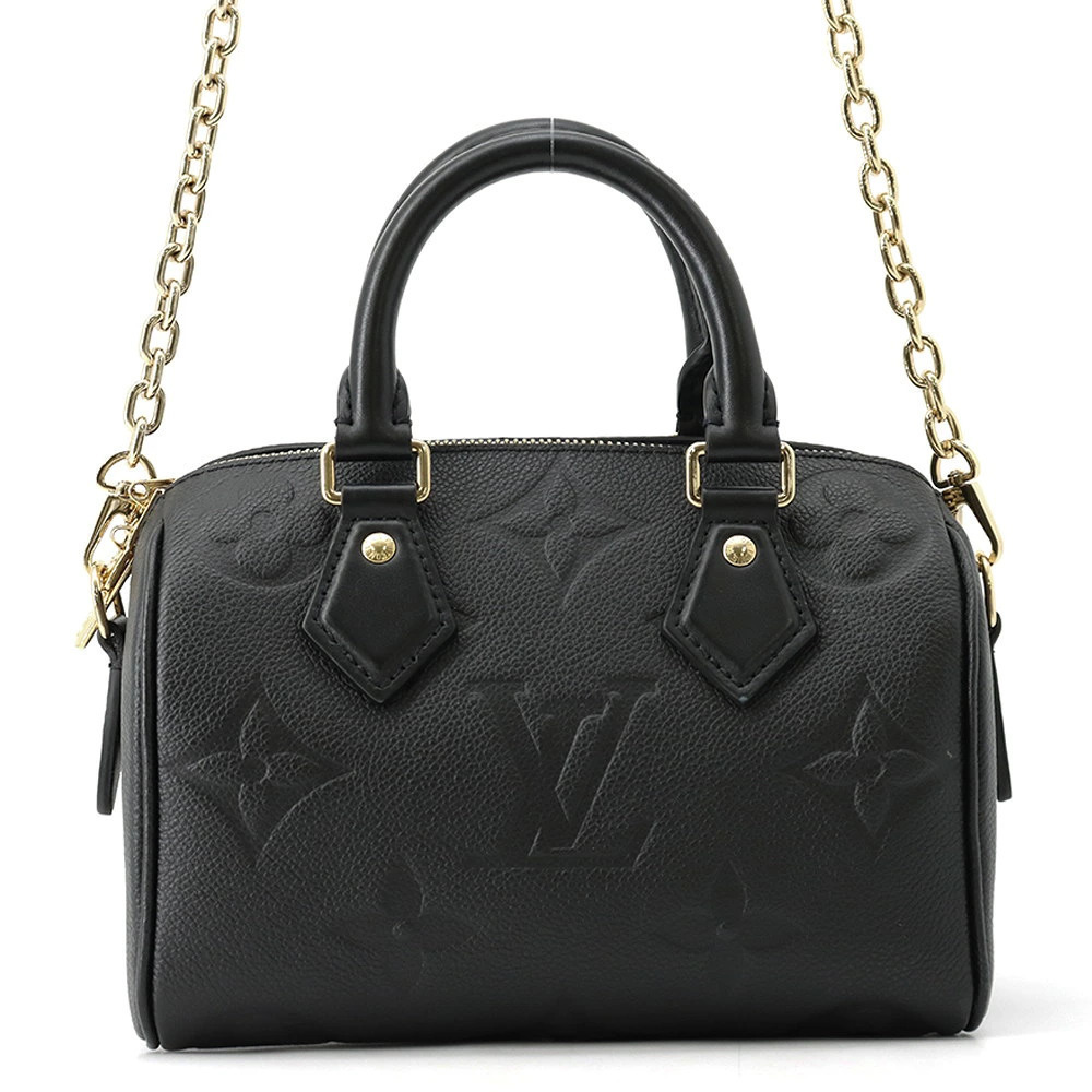 Louis Vuitton Monogram Empreinte Speedy Bandouliere Handbag Black Bag
